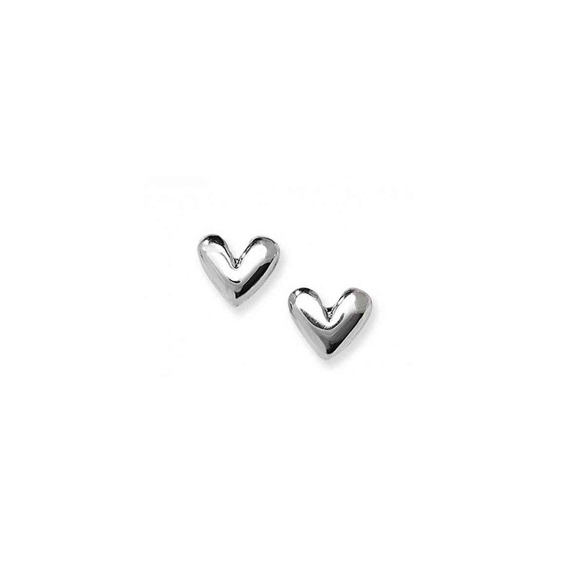 Silver Heart Stud Earrings - SCH