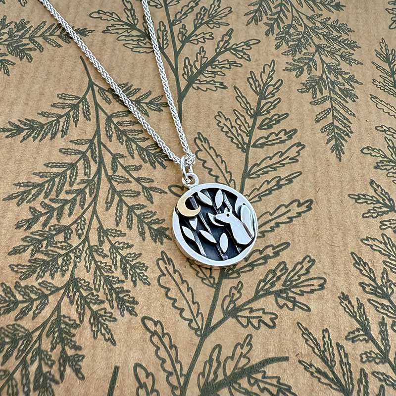 Fox and Moon Necklace - ETFM - Image 2