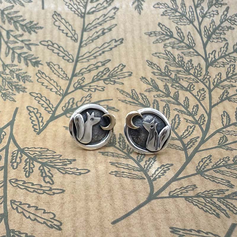 Fox and Moon Earrings - STFS - Image 2