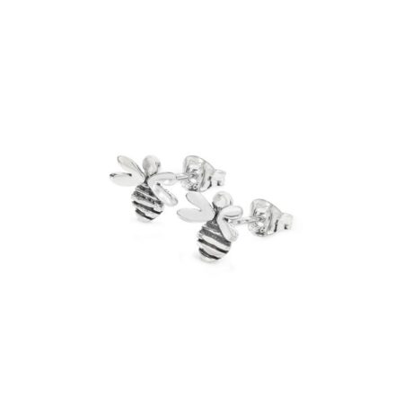 Silver Bee Stud Earrings - SBUNS