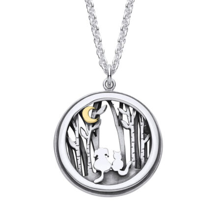 Cat and Dog Woodland Friends Necklace - EBFR3