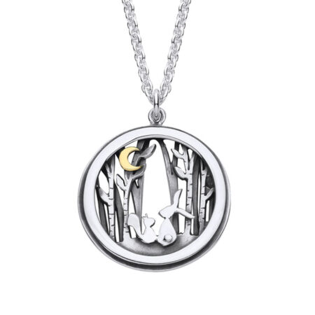 Hare and Squirrel Woodland Friends Necklace - ESQ3